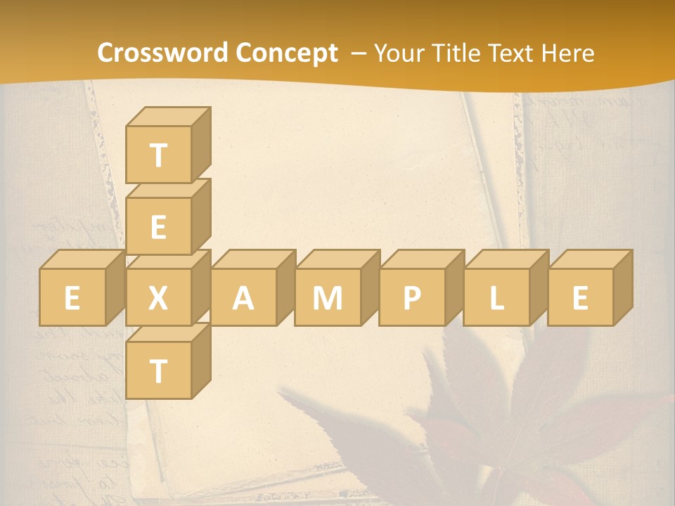 Grunge Leaf Cut PowerPoint Template