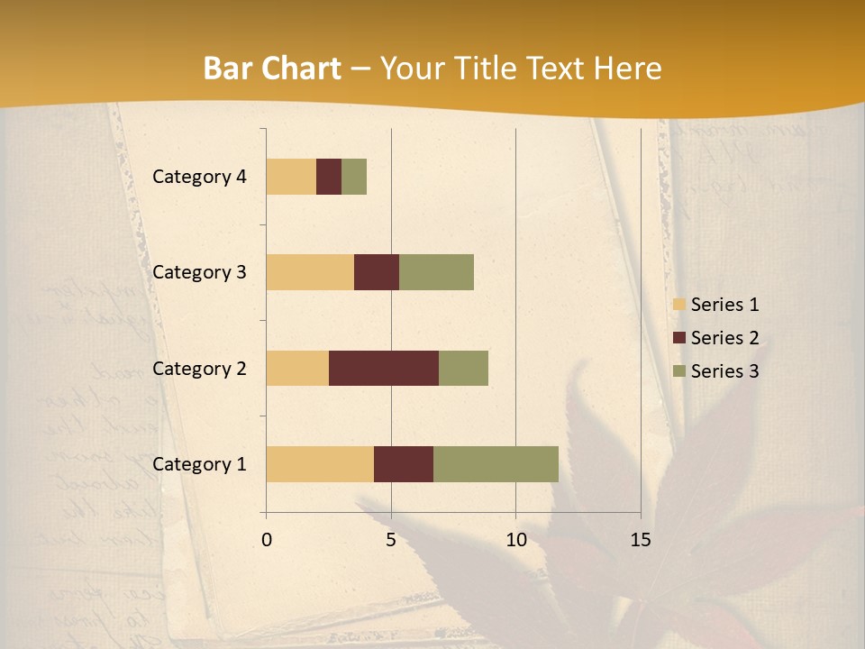 Grunge Leaf Cut PowerPoint Template