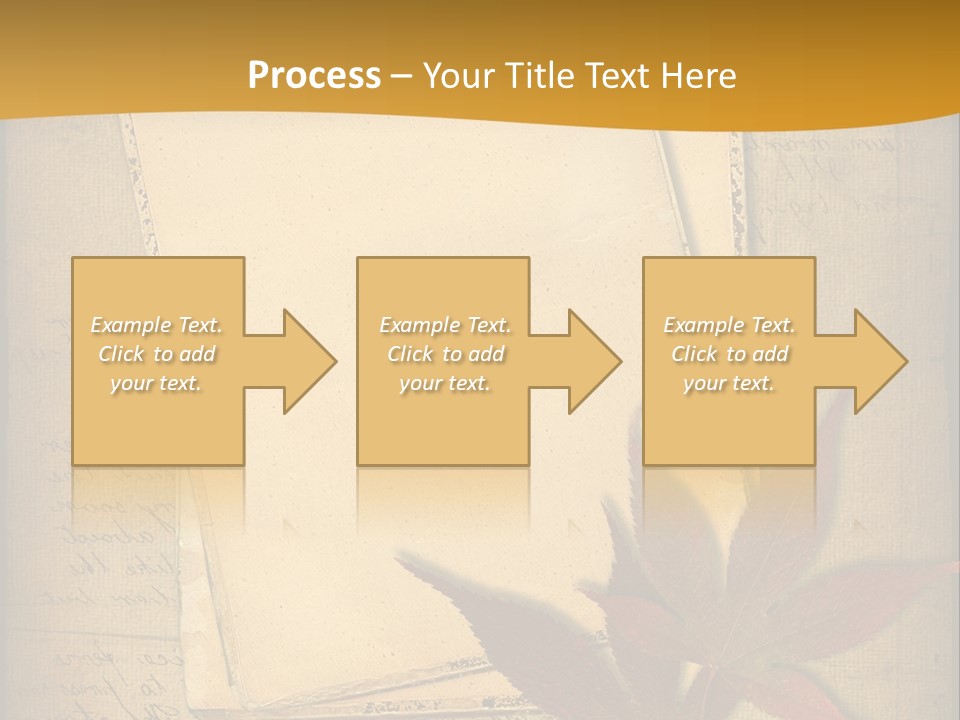 Grunge Leaf Cut PowerPoint Template