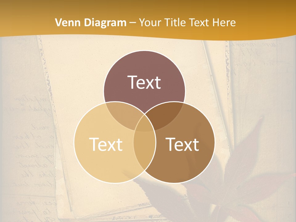 Grunge Leaf Cut PowerPoint Template