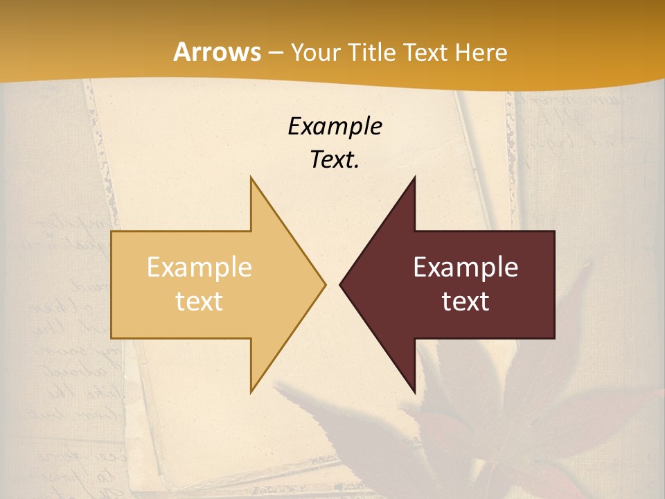 Grunge Leaf Cut PowerPoint Template