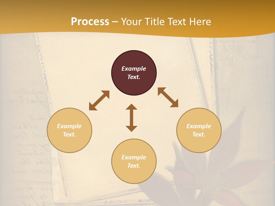 Grunge Leaf Cut PowerPoint Template