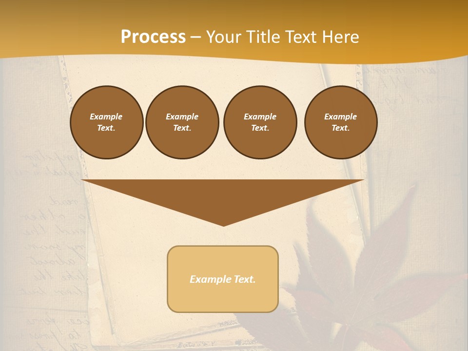 Grunge Leaf Cut PowerPoint Template