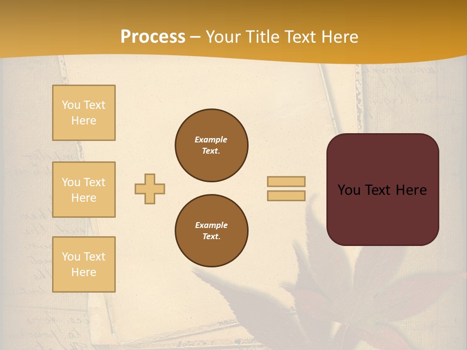 Grunge Leaf Cut PowerPoint Template