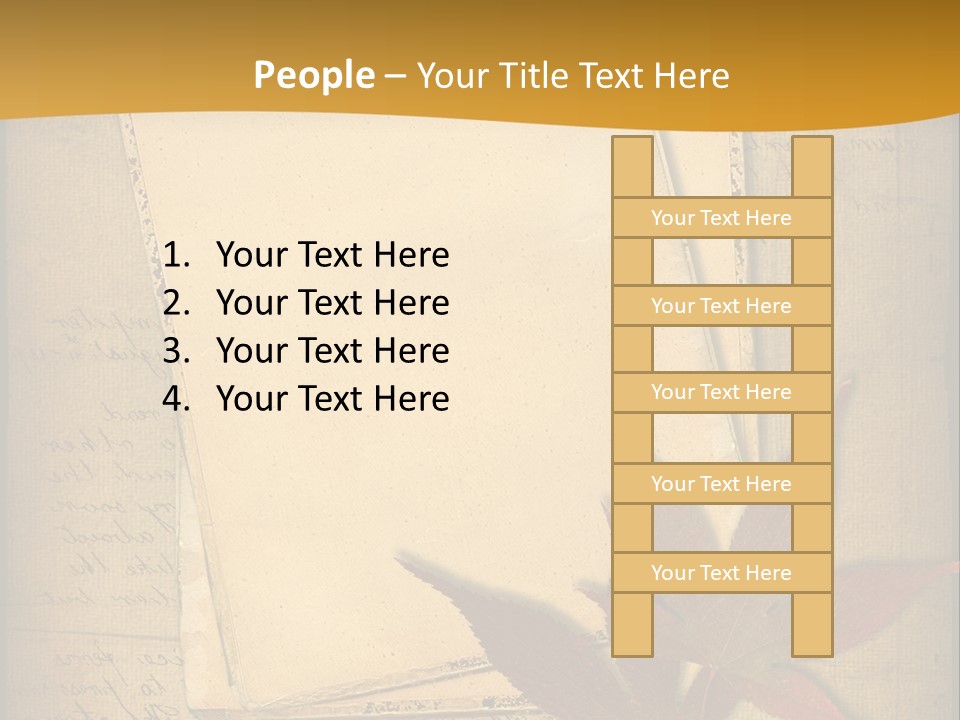 Grunge Leaf Cut PowerPoint Template