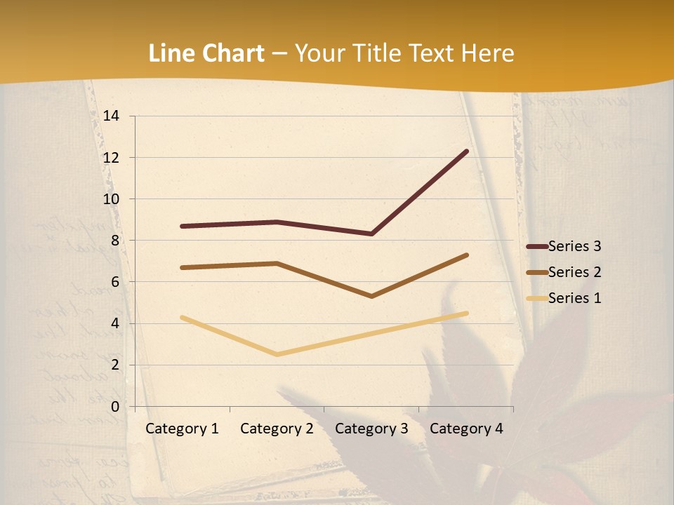 Grunge Leaf Cut PowerPoint Template