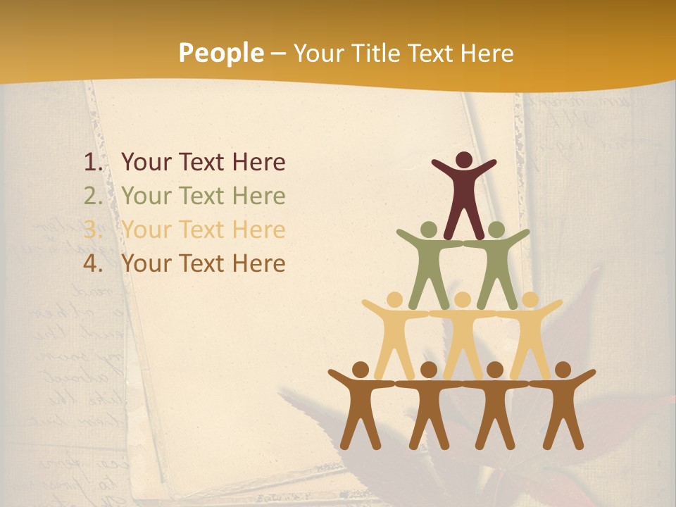 Grunge Leaf Cut PowerPoint Template