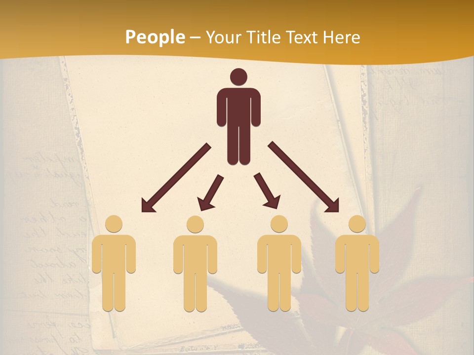 Grunge Leaf Cut PowerPoint Template