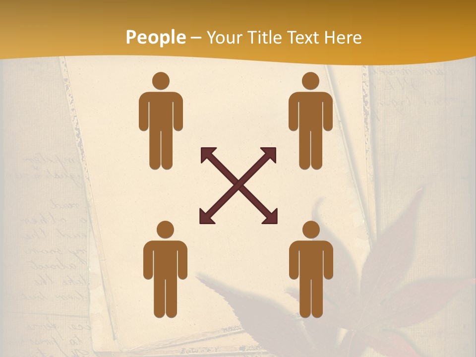 Grunge Leaf Cut PowerPoint Template