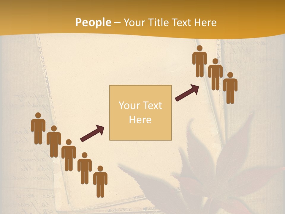 Grunge Leaf Cut PowerPoint Template