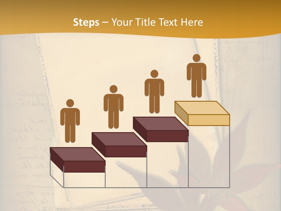 Grunge Leaf Cut PowerPoint Template