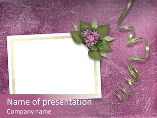 Pink Nature Album PowerPoint Template