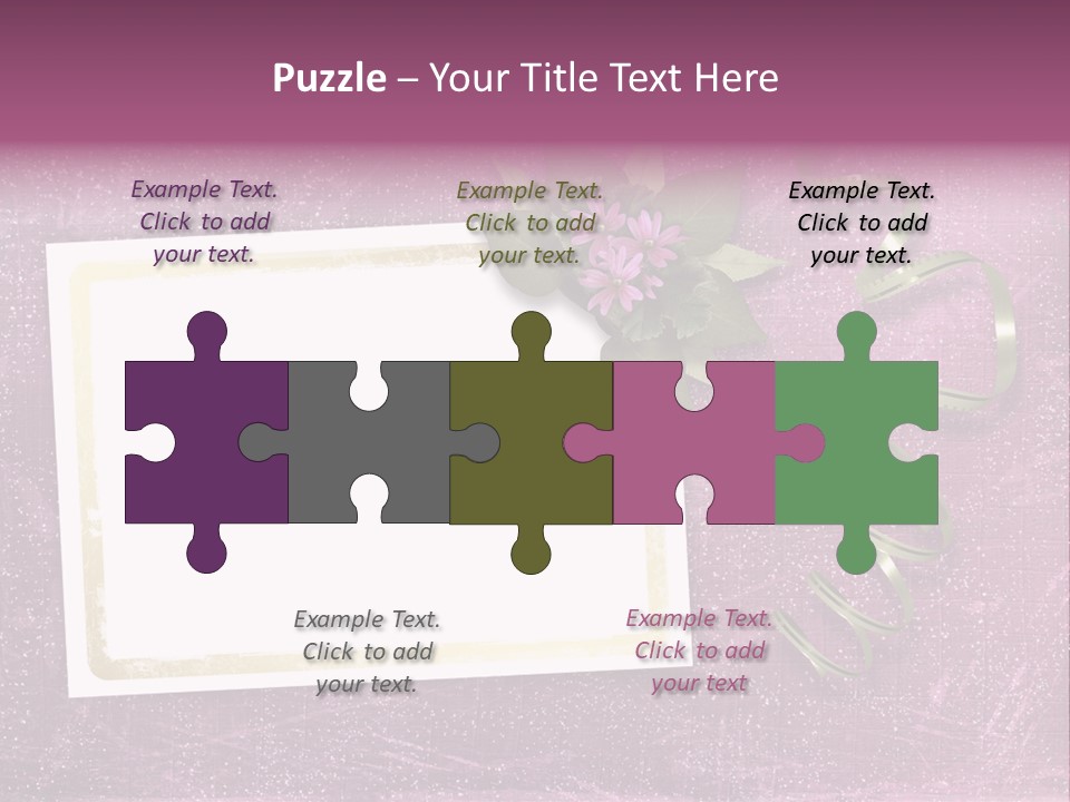 Pink Nature Album PowerPoint Template