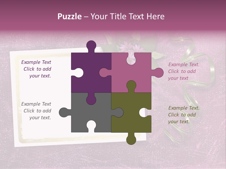 Pink Nature Album PowerPoint Template
