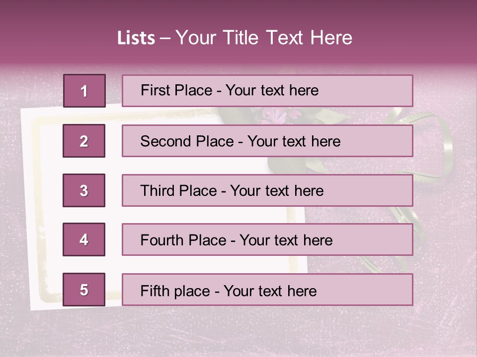 Pink Nature Album PowerPoint Template