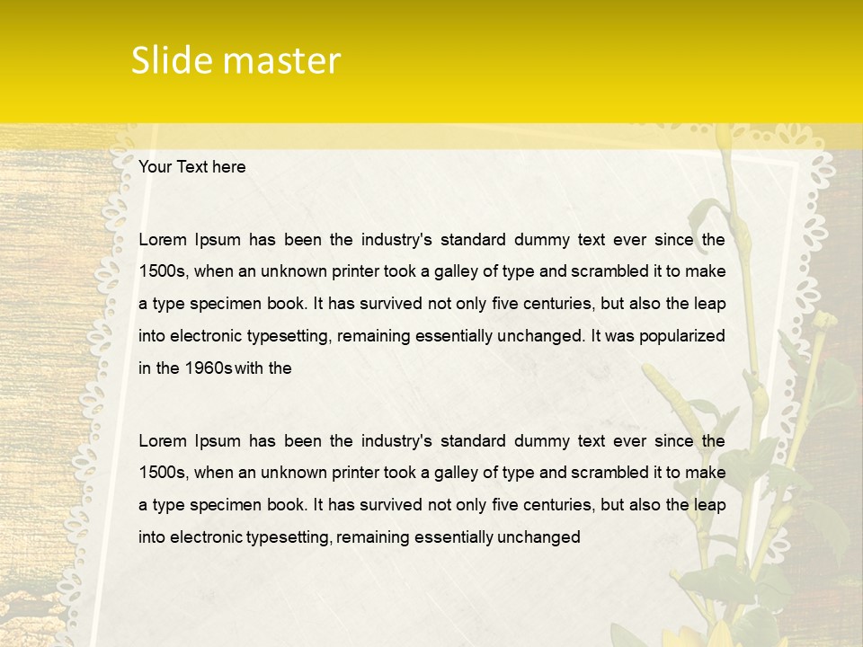 Card Design Wooden PowerPoint Template