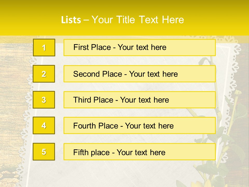 Card Design Wooden PowerPoint Template