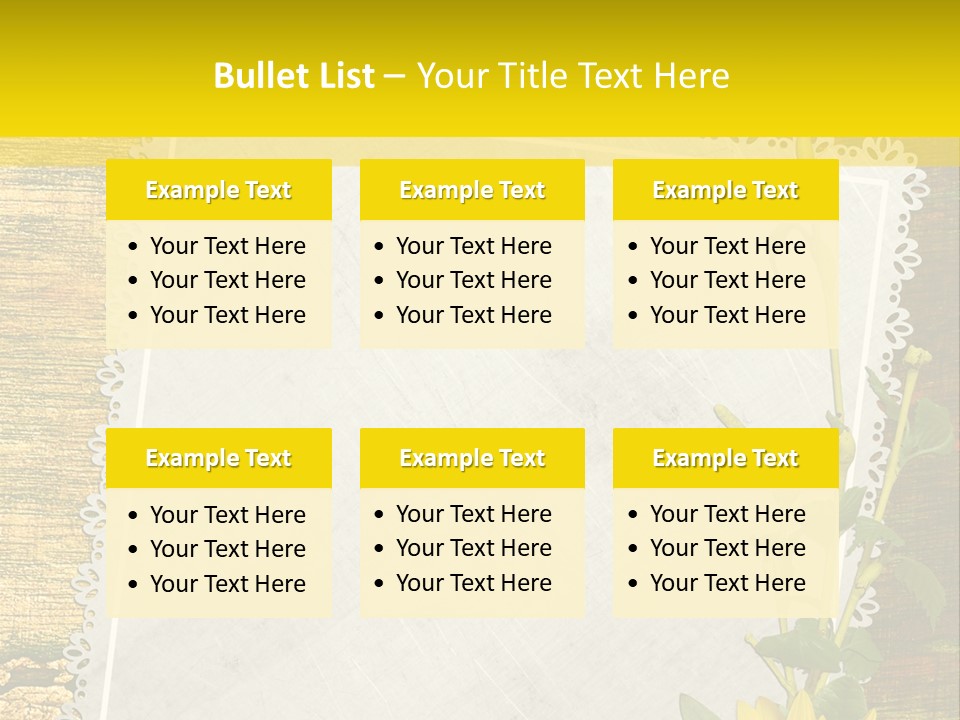 Card Design Wooden PowerPoint Template