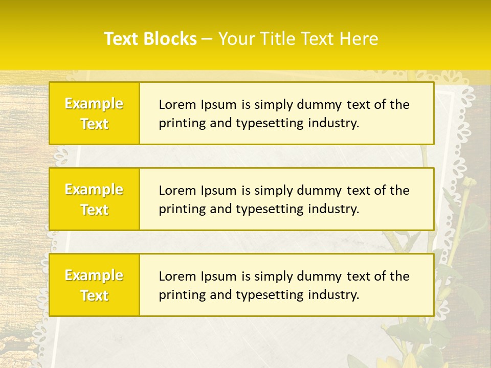 Card Design Wooden PowerPoint Template