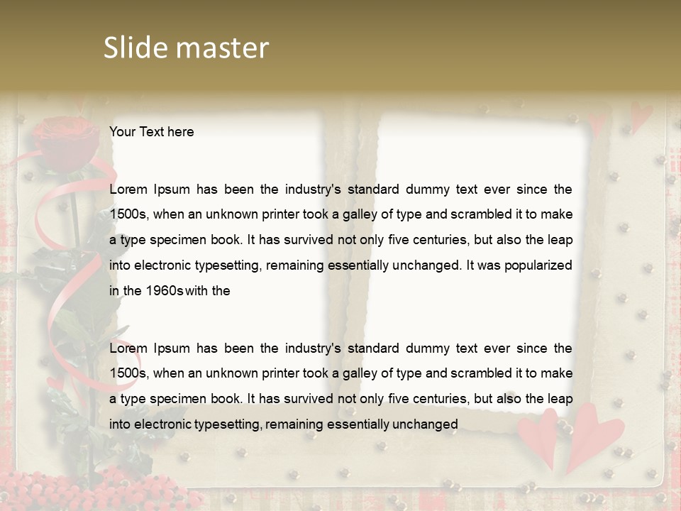 Paper Valentine Day PowerPoint Template