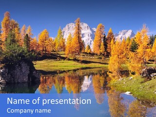 Entspannung Golden Wasser PowerPoint Template