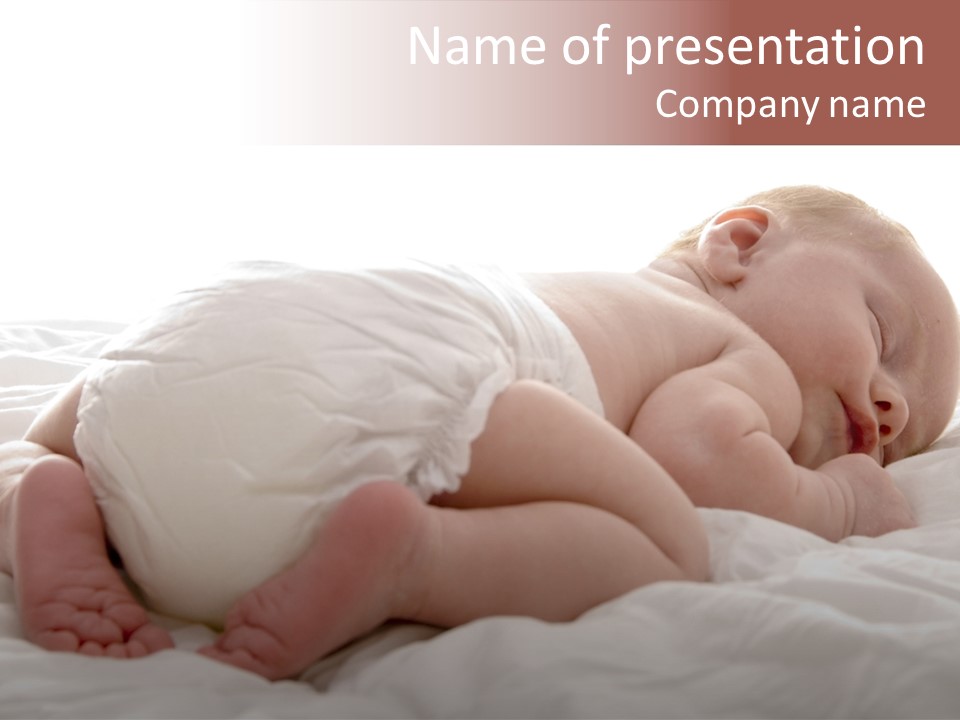 Diaper Portrait Youth PowerPoint Template