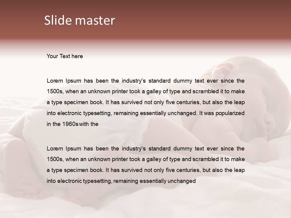 Diaper Portrait Youth PowerPoint Template