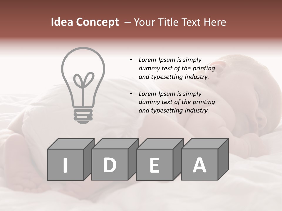 Diaper Portrait Youth PowerPoint Template