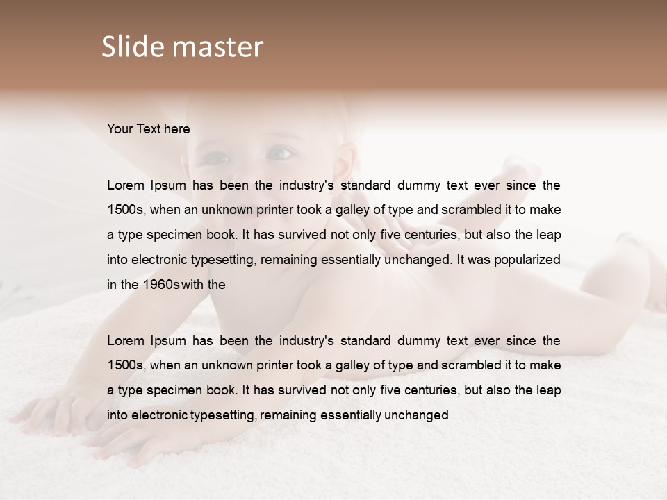 Young Baby Massage PowerPoint Template