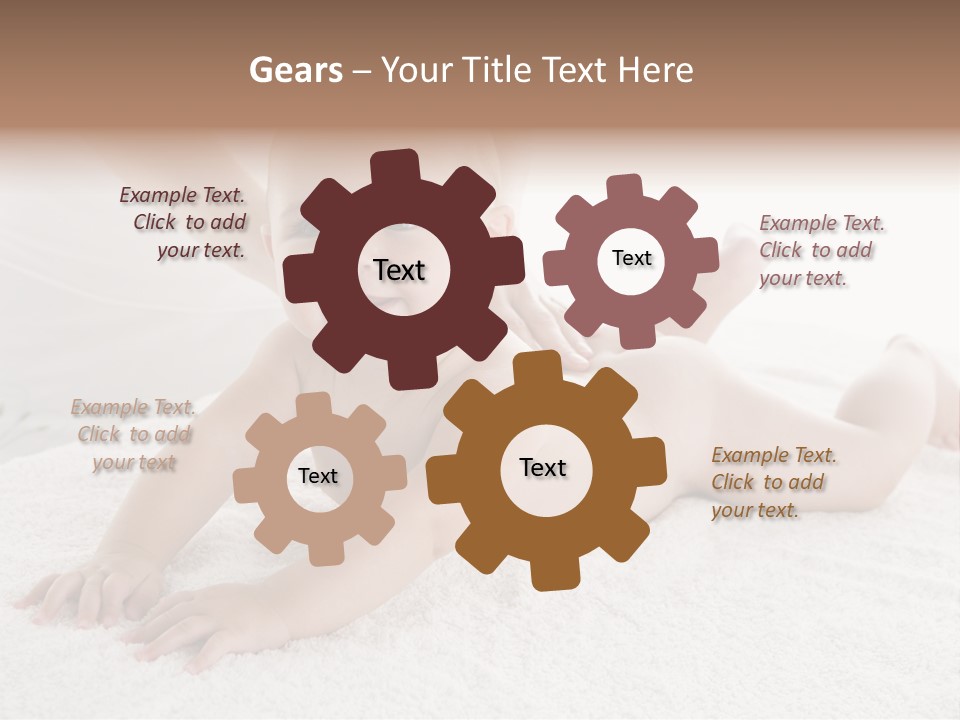 Young Baby Massage PowerPoint Template