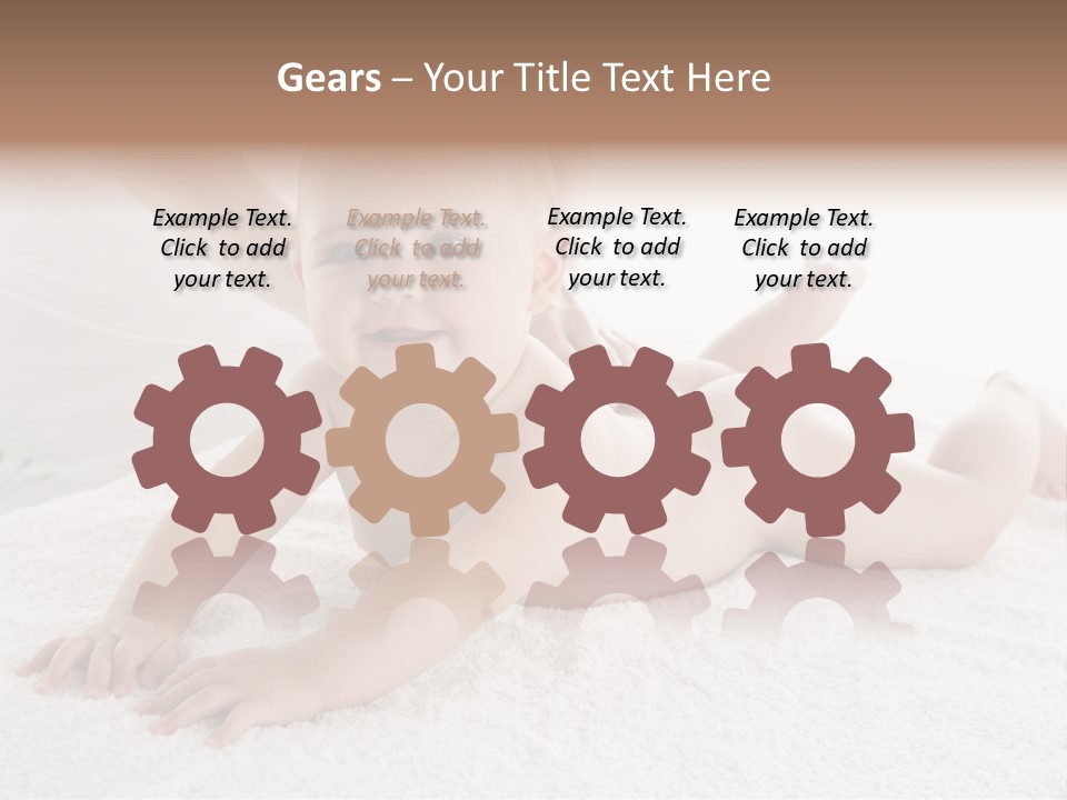 Young Baby Massage PowerPoint Template