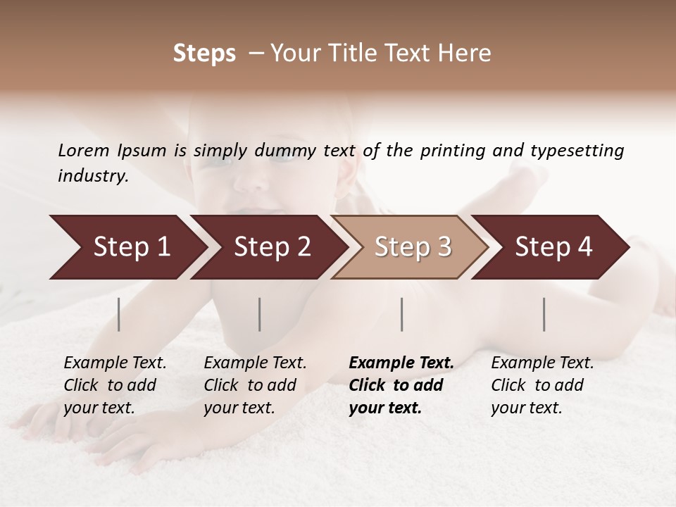 Young Baby Massage PowerPoint Template