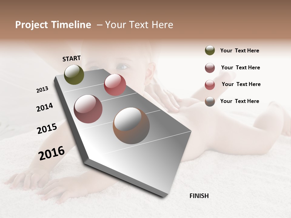 Young Baby Massage PowerPoint Template
