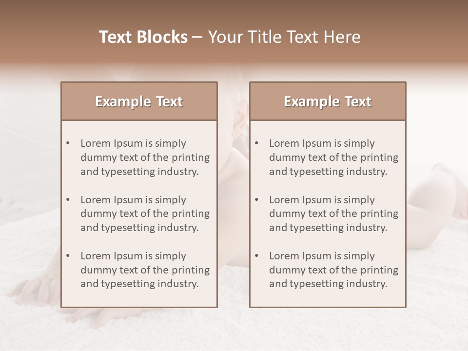 Young Baby Massage PowerPoint Template