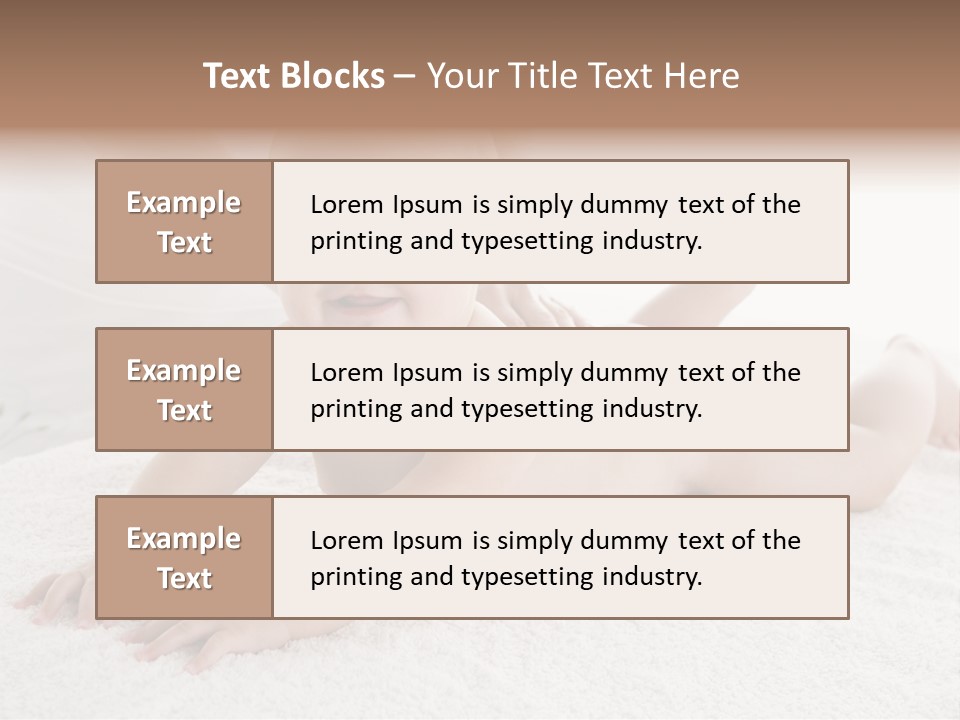 Young Baby Massage PowerPoint Template