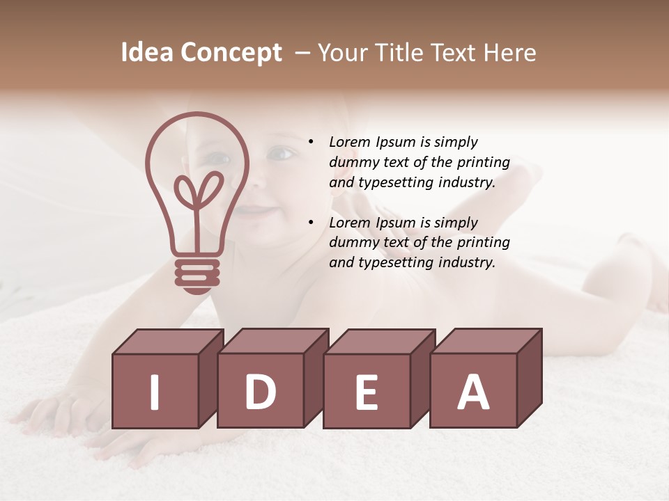 Young Baby Massage PowerPoint Template