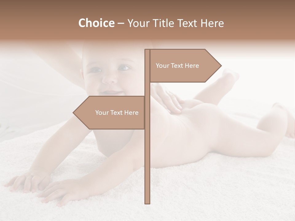 Young Baby Massage PowerPoint Template