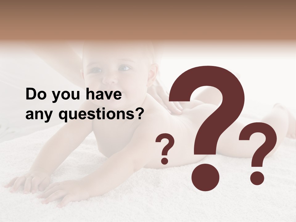 Young Baby Massage PowerPoint Template