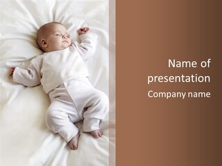 Girl Cute Newborn PowerPoint Template