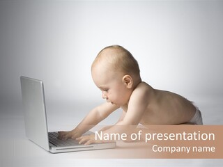 Curious Cute Boy PowerPoint Template