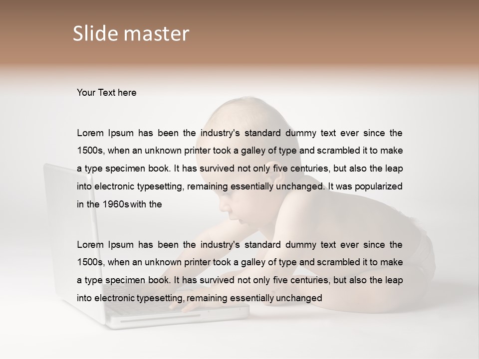 Curious Cute Boy PowerPoint Template