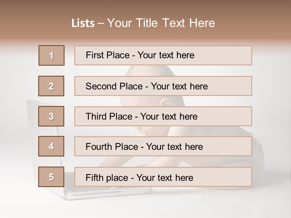 Curious Cute Boy PowerPoint Template