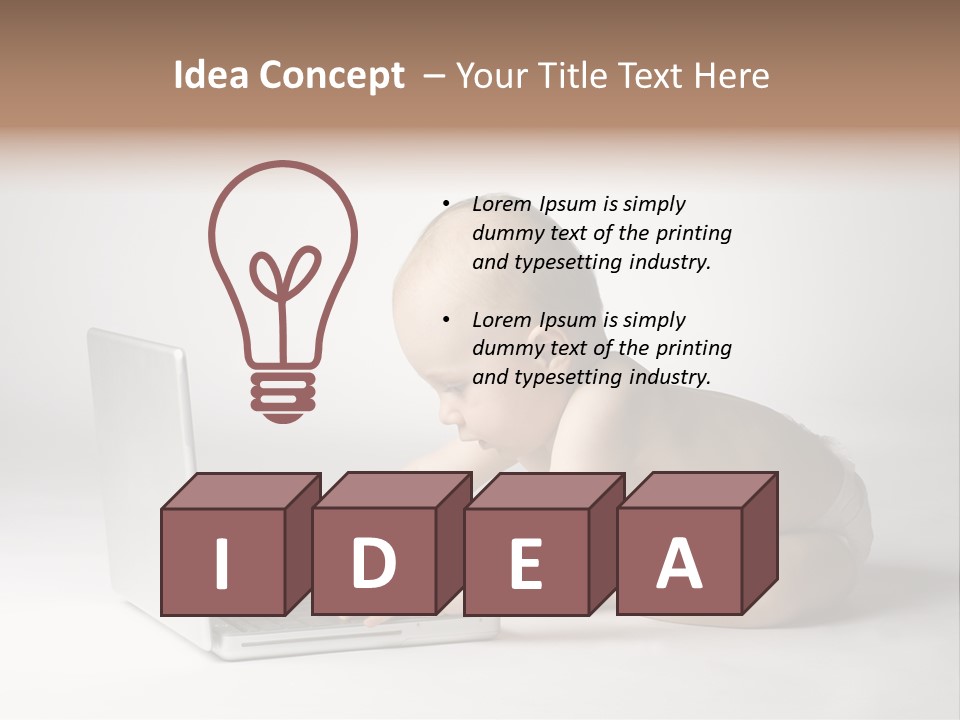 Curious Cute Boy PowerPoint Template