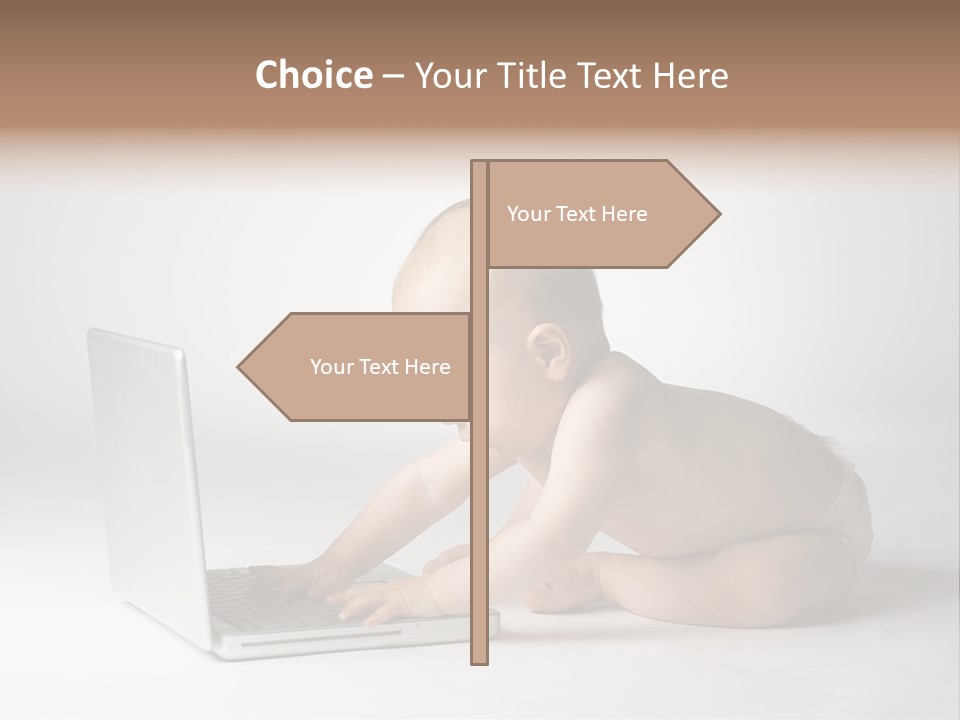 Curious Cute Boy PowerPoint Template