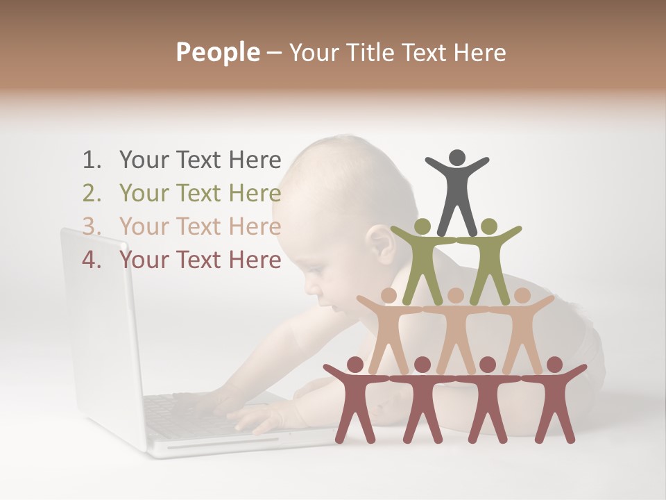 Curious Cute Boy PowerPoint Template