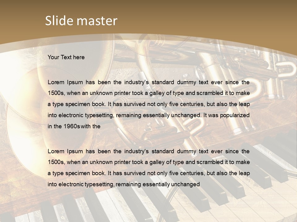 Sound Background Grunge PowerPoint Template