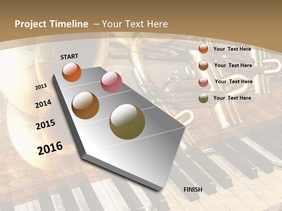 Sound Background Grunge PowerPoint Template
