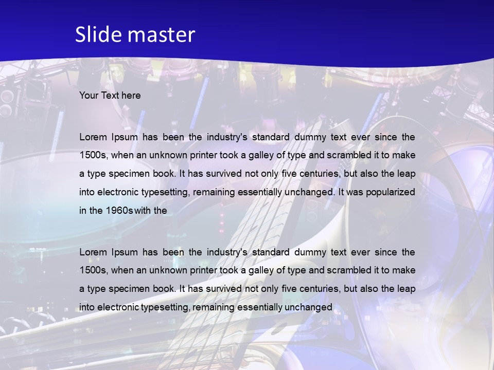 Messy Trumpet Rock PowerPoint Template