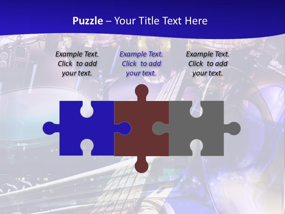 Messy Trumpet Rock PowerPoint Template