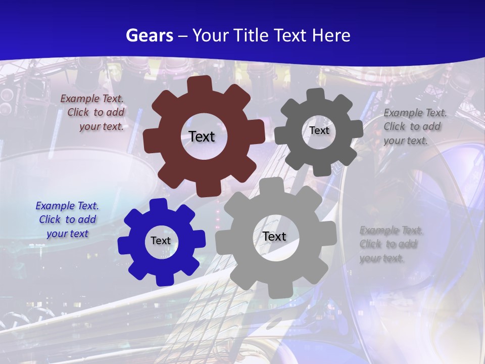 Messy Trumpet Rock PowerPoint Template